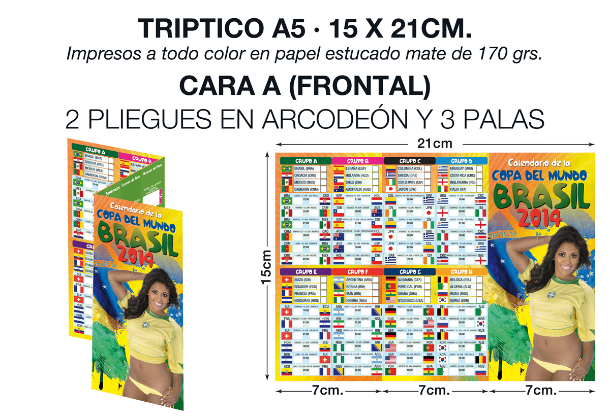Trípticos en Tenerife, mundial de fútbol 2014
